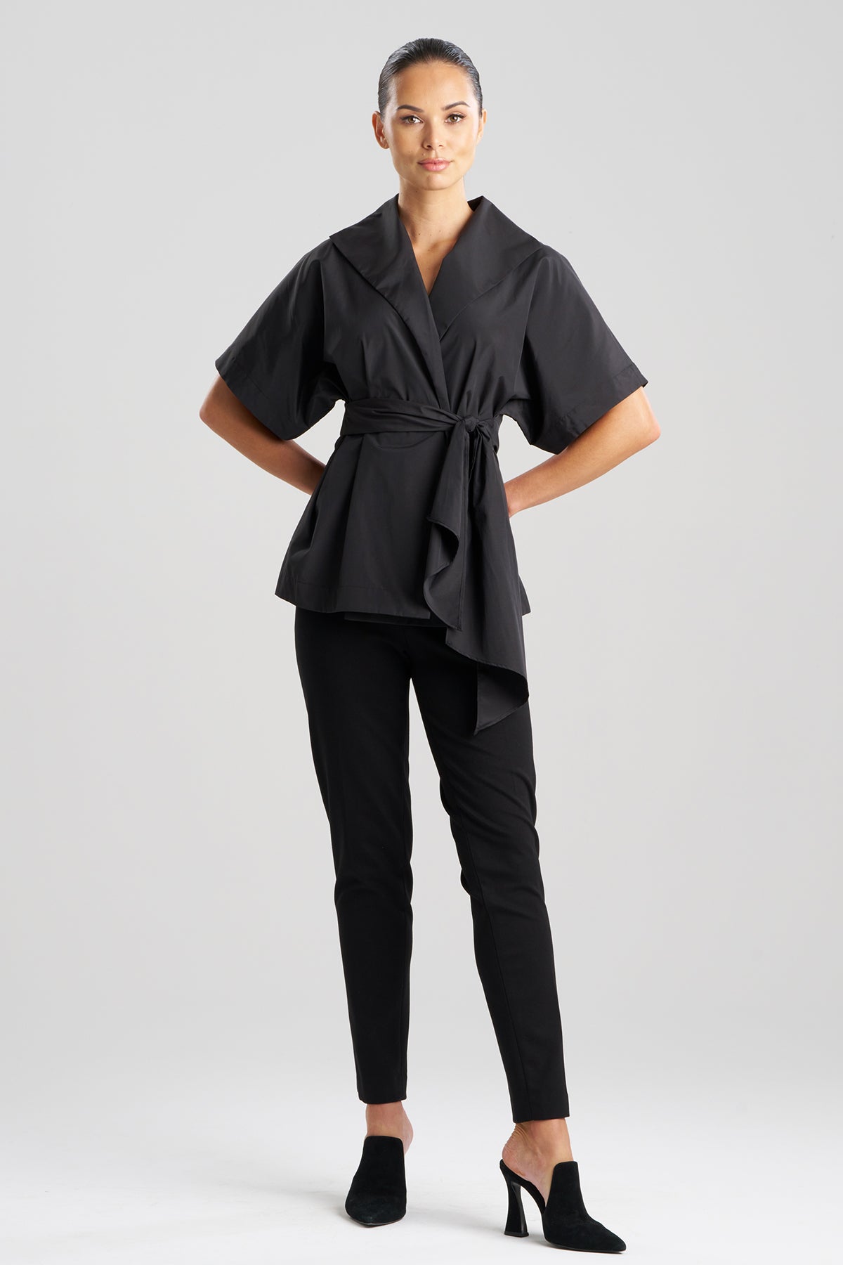 Techno Poplin Wrap Top
