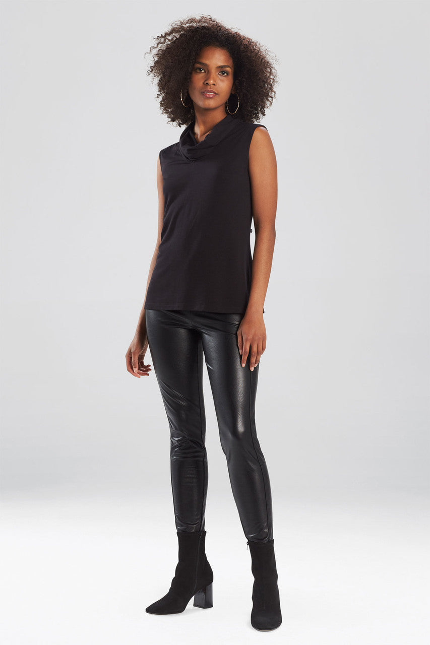 TENCEL™ Jersey Cowl Tank - Black