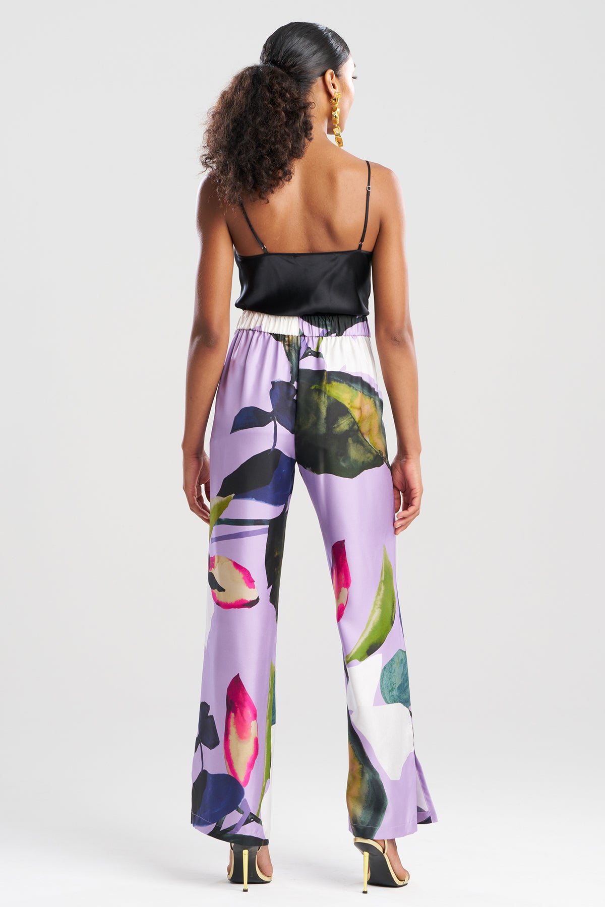 Yoru Silk Twill Wide Pull On Pants