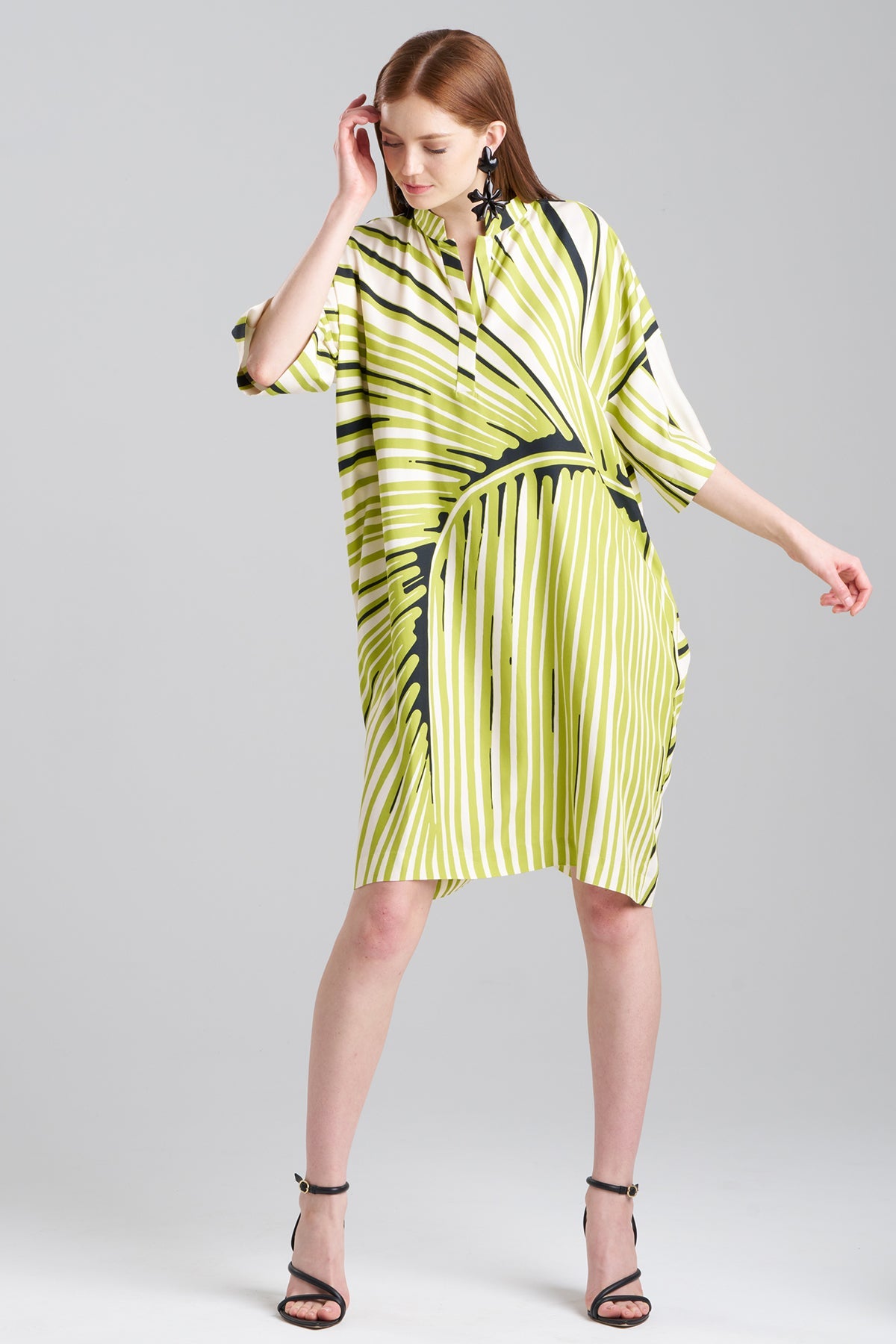 Yoshinoki Cotton Silk Caftan Dress