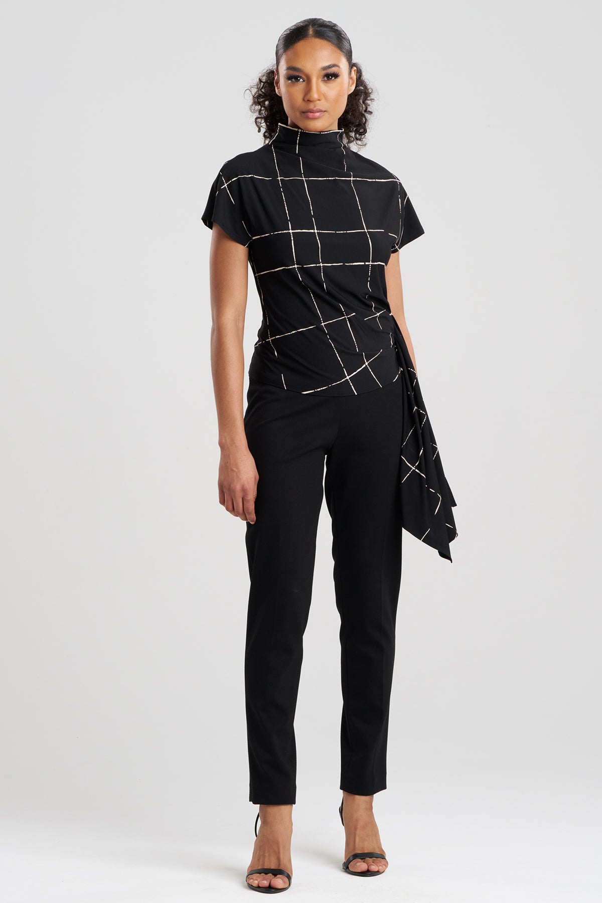 Zia Crepe Knit Cascade Top