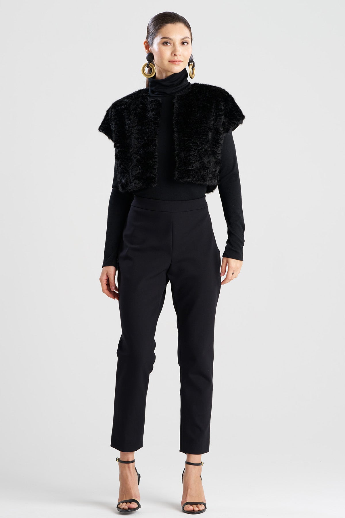 Astrakhan Faux Fur Bolero