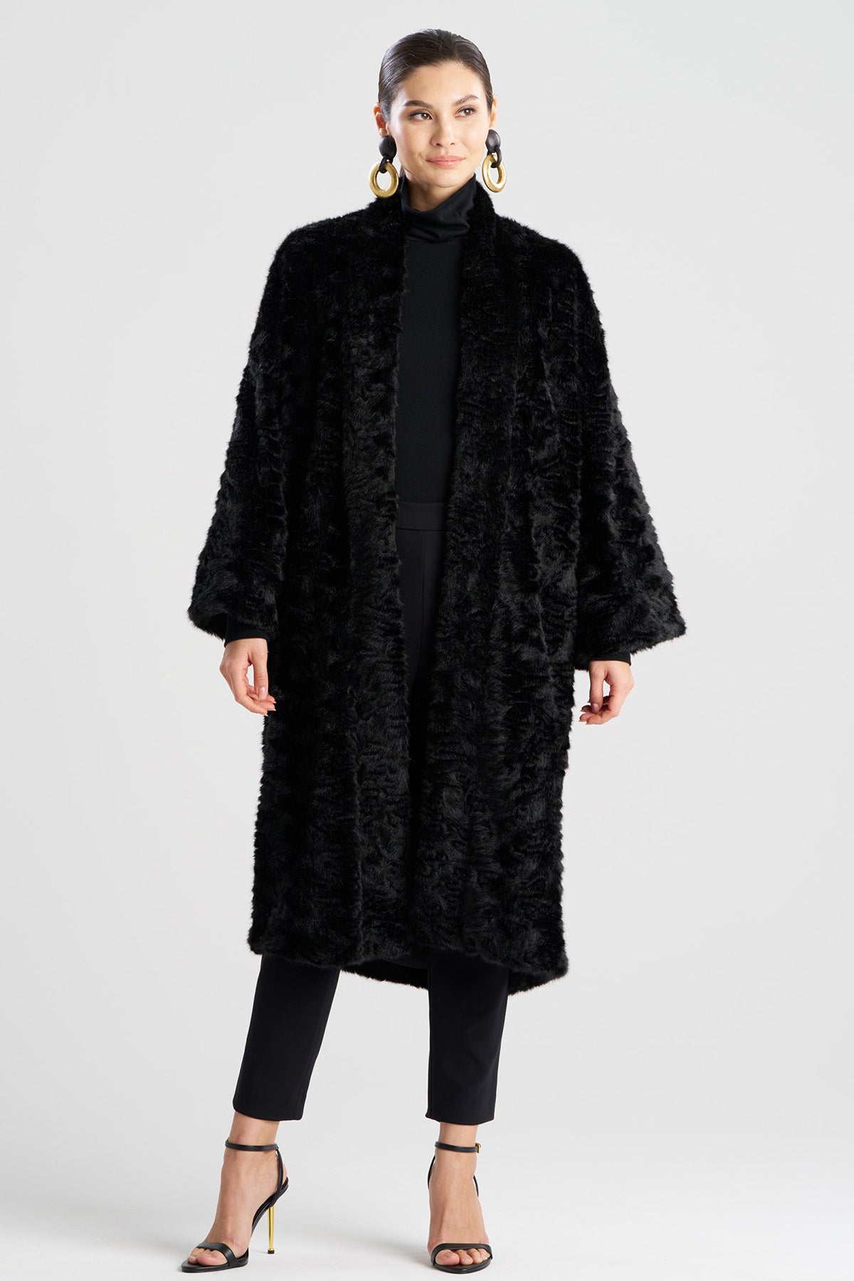 Astrakhan Faux Fur Coat
