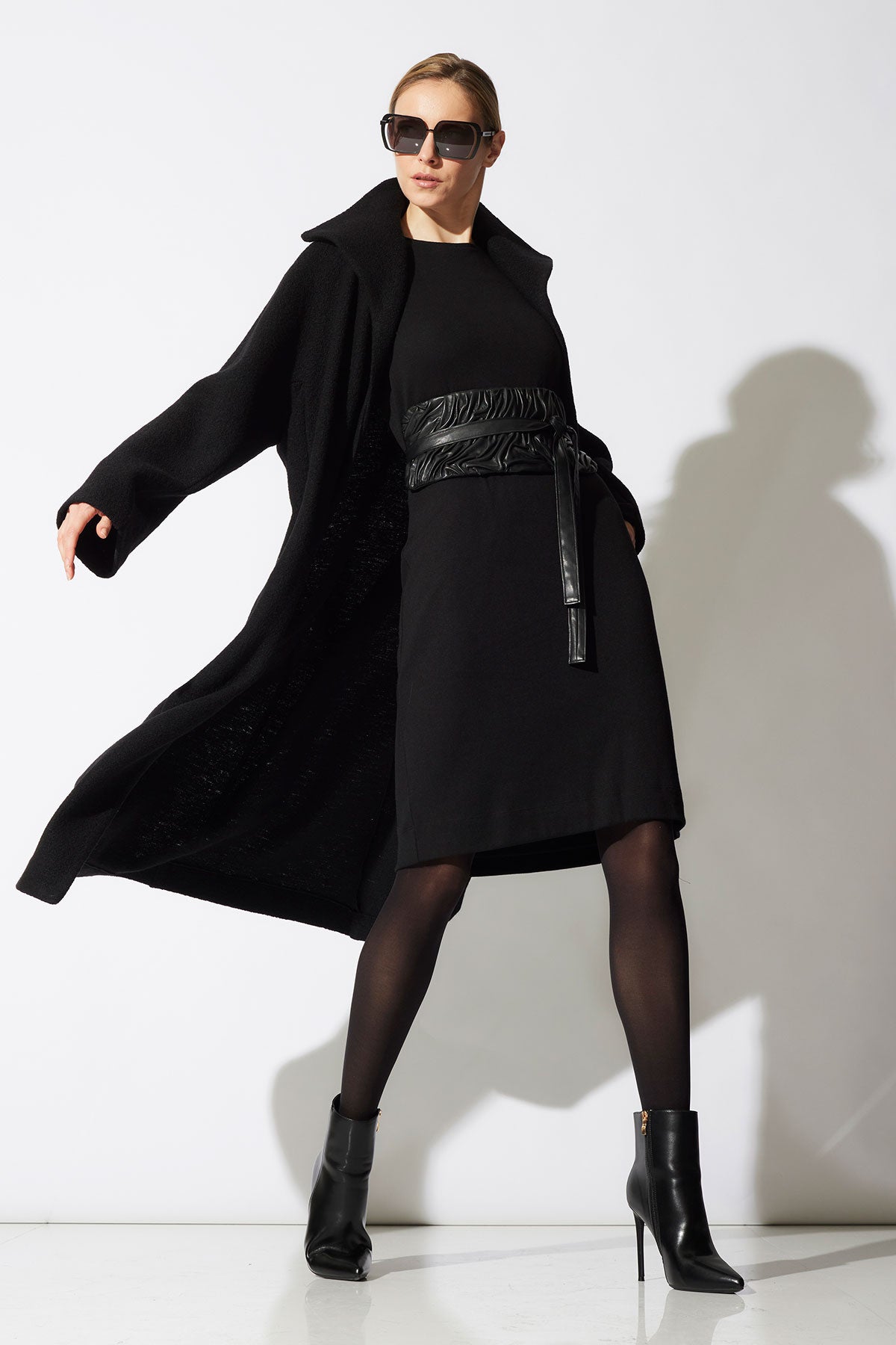 Boiled Wool Stand Collar Coat