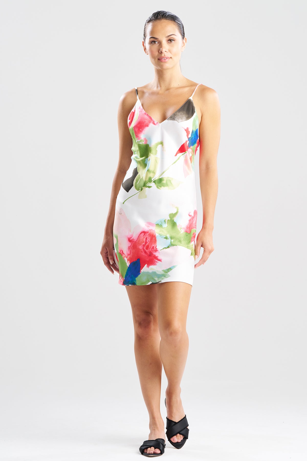Calypso Printed Charmeuse Chemise