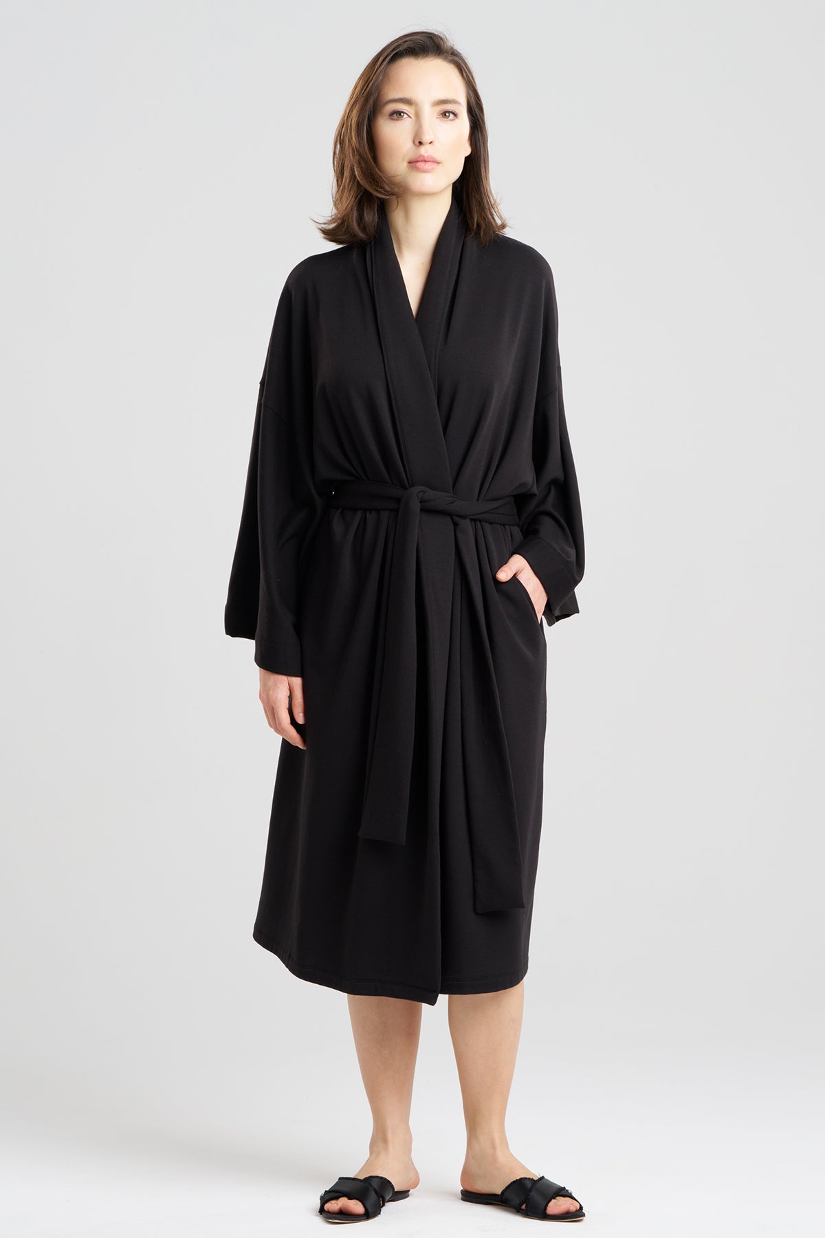 Cocoon Brushed French Terry Dragon Embroidered Robe