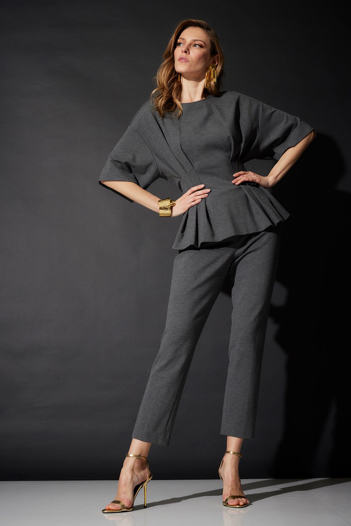 Compact Knit Pleat Release Top