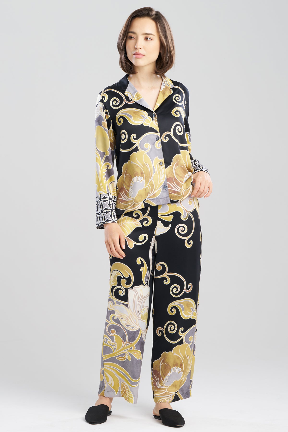 Deco Printed Charmeuse Notch PJ