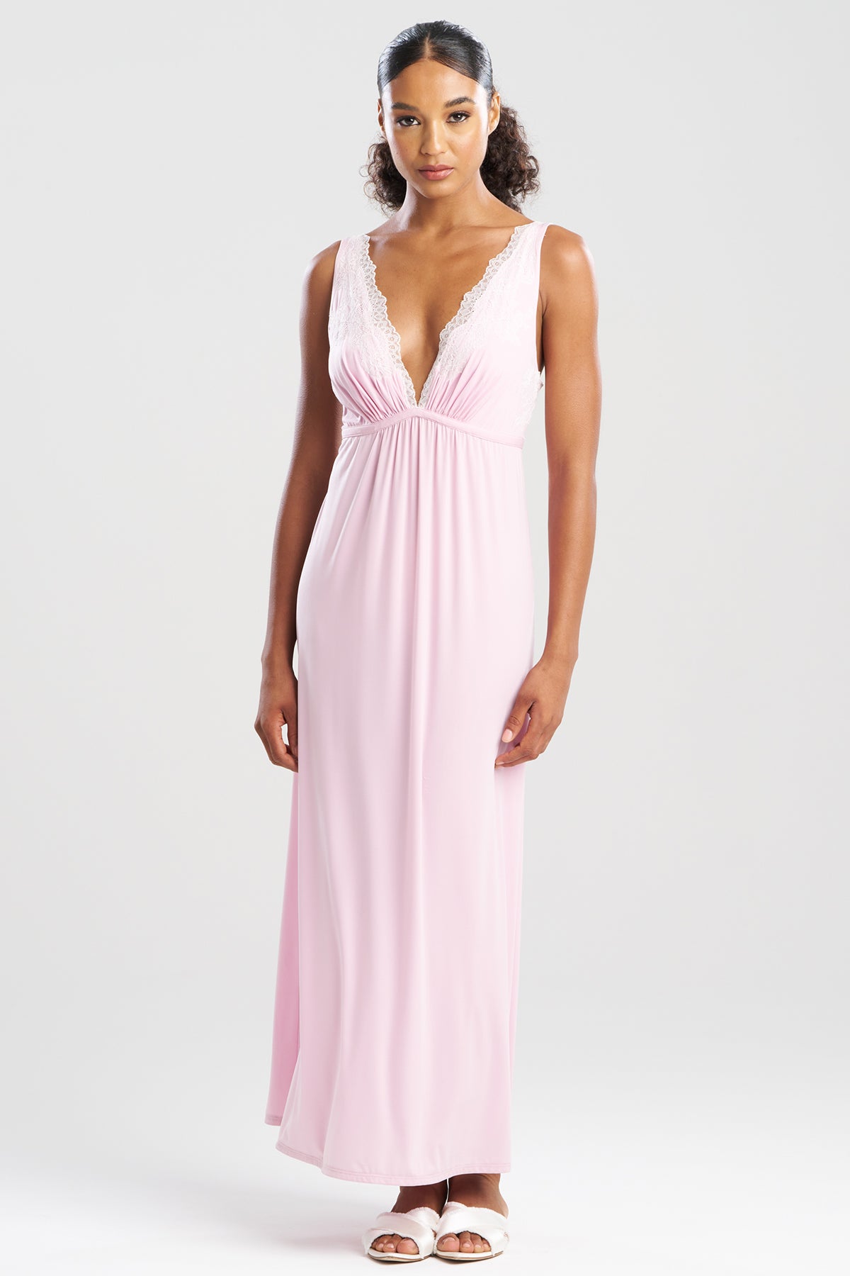 Enchant Lace Applique V-Neck Slip Dress