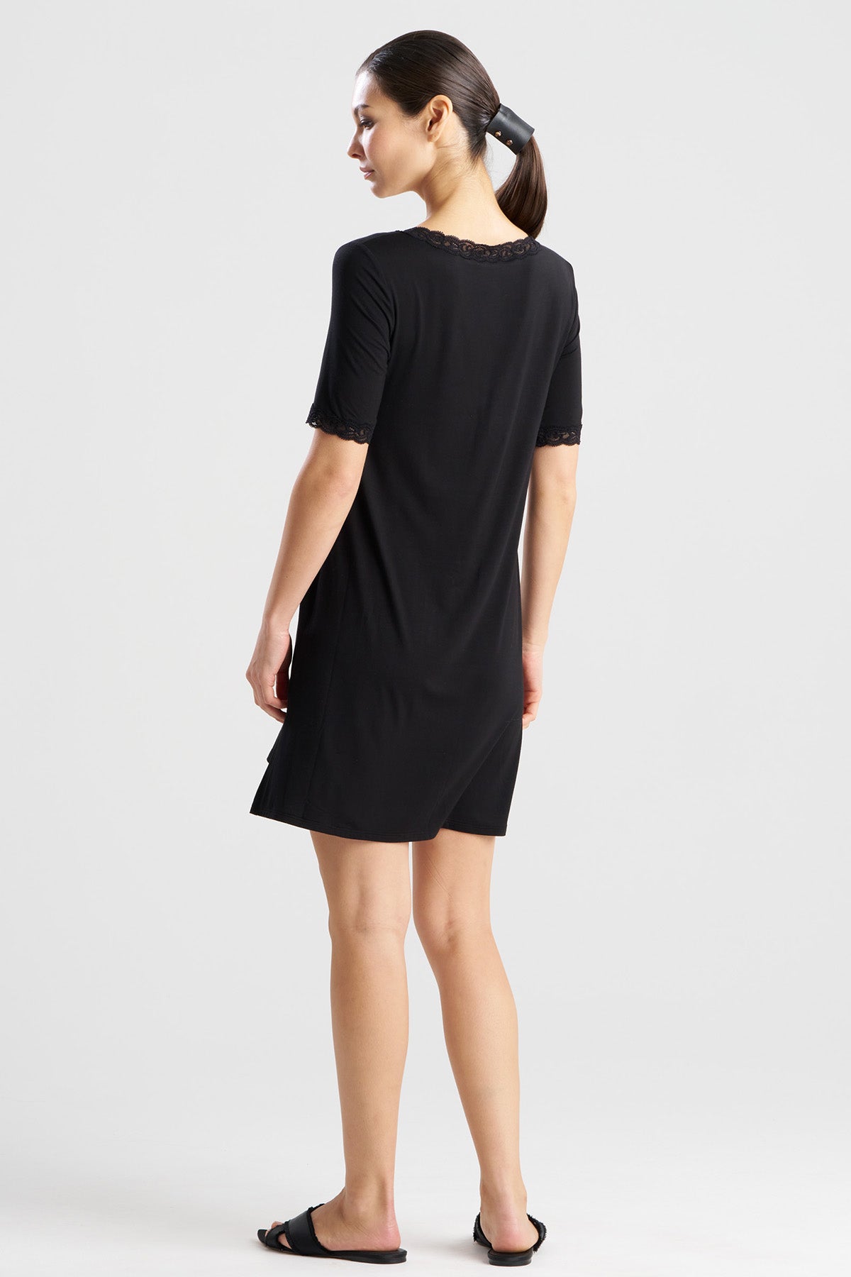 Feather Essentials Lenzing™ Ecovero™ Viscose Lace Sleepshirt