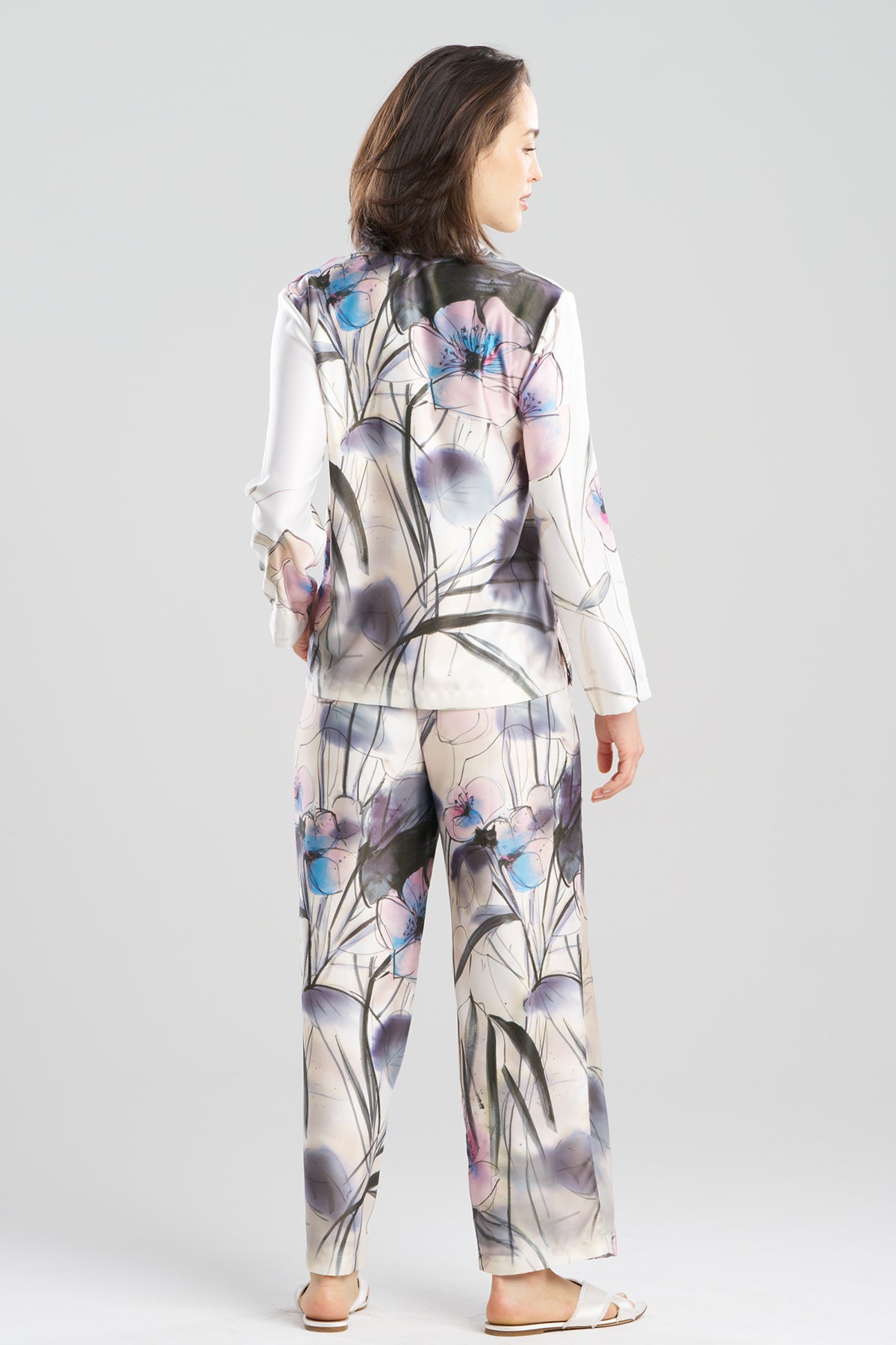 Hiyaku Printed Charmeuse Notch PJ