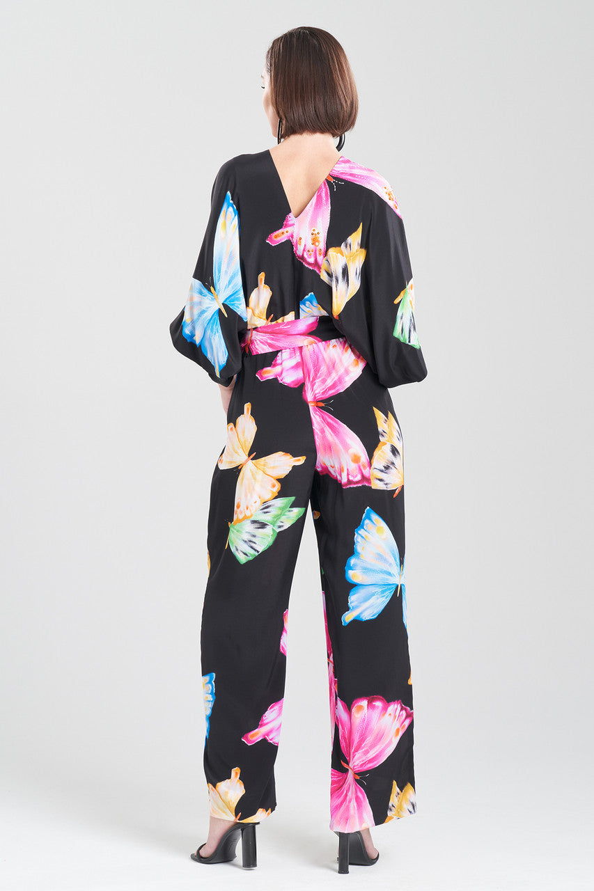 Kyoko Butterfly Beaded Jumpsuit - black multi