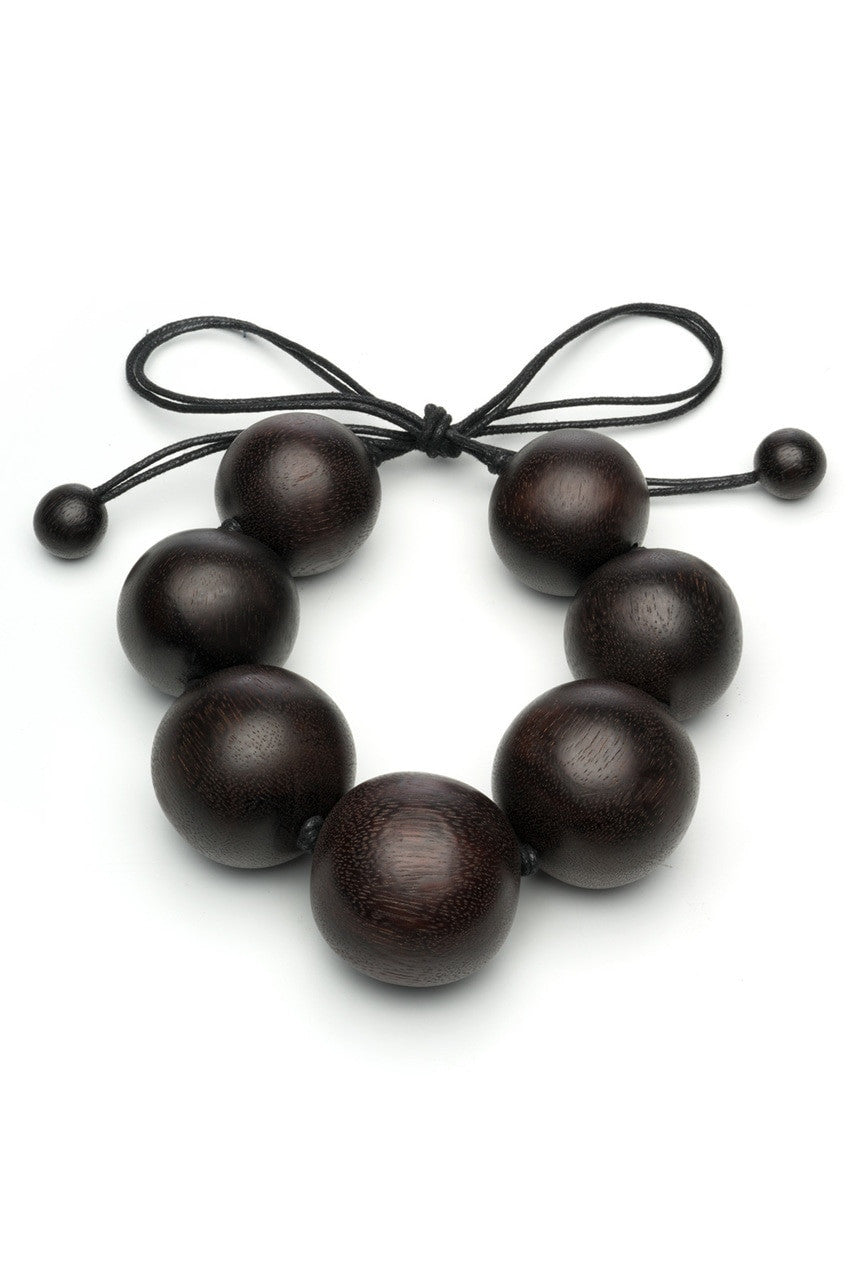 Natori Acacia Wood Round Necklace - wood