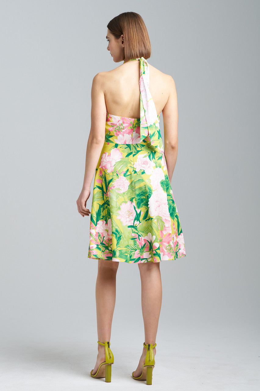 Passion Peony Halter Dress