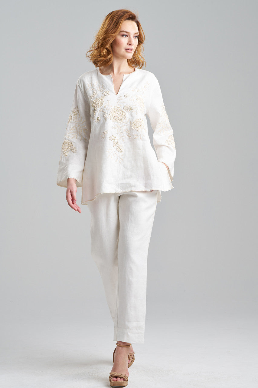 Couture Luxe Linen Embroidered Tunic