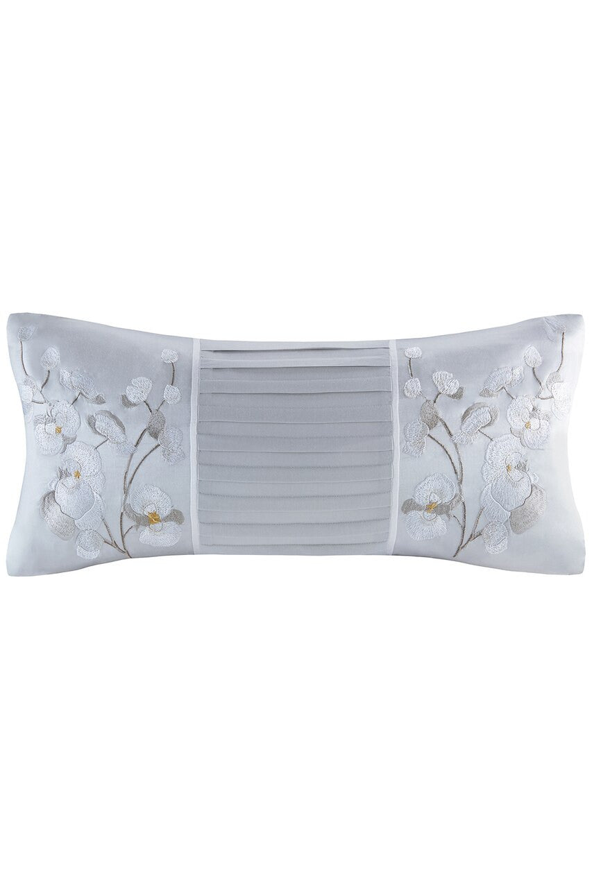 White Orchid Oblong Pillow - White