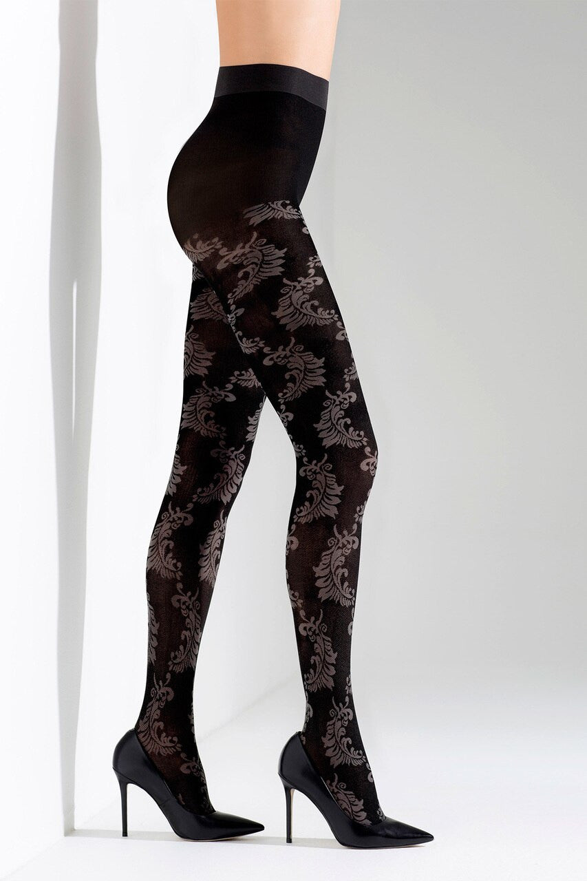 Feathers Opaque Tights - black/gray