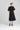 Cotton Poplin Embroidered Belted Dress - Black