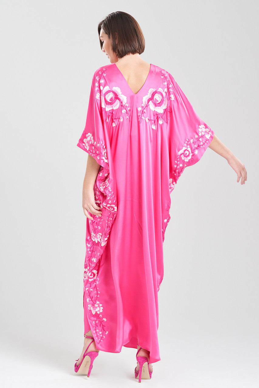 Couture Hanabi Embroidered Silk Caftan