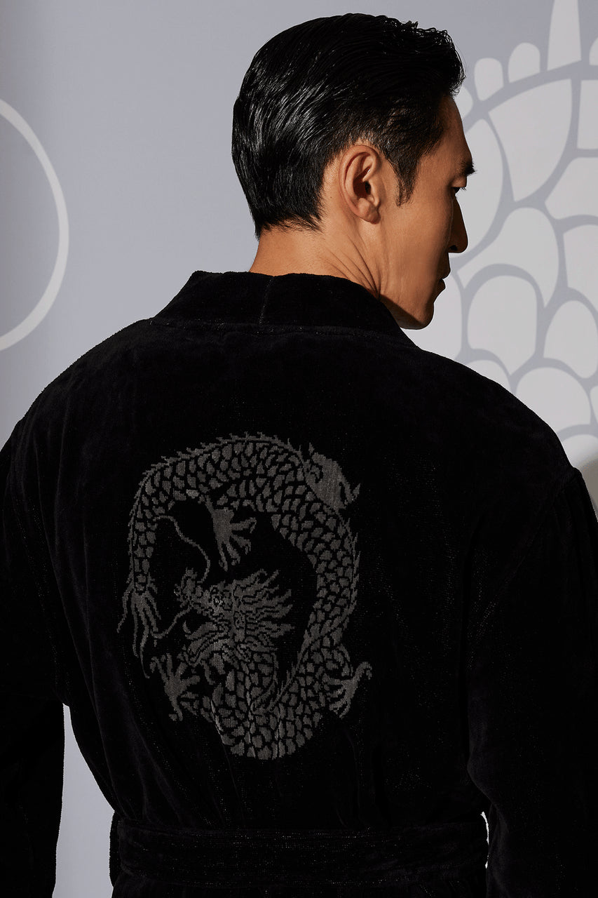 Araw French Terry Dragon Jacquard Robe