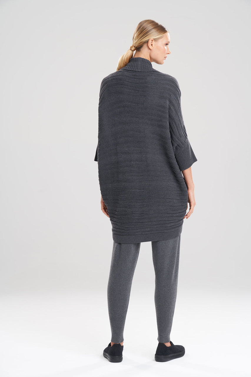 Rangoon Sweater Knit Wedge Cardigan - graphite