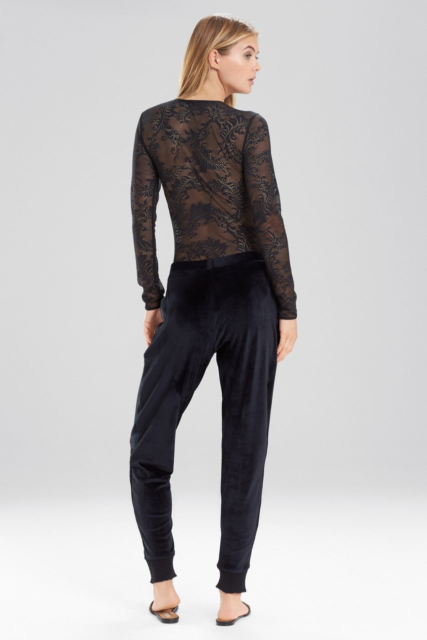 All Over Feathers Bodysuit - Black