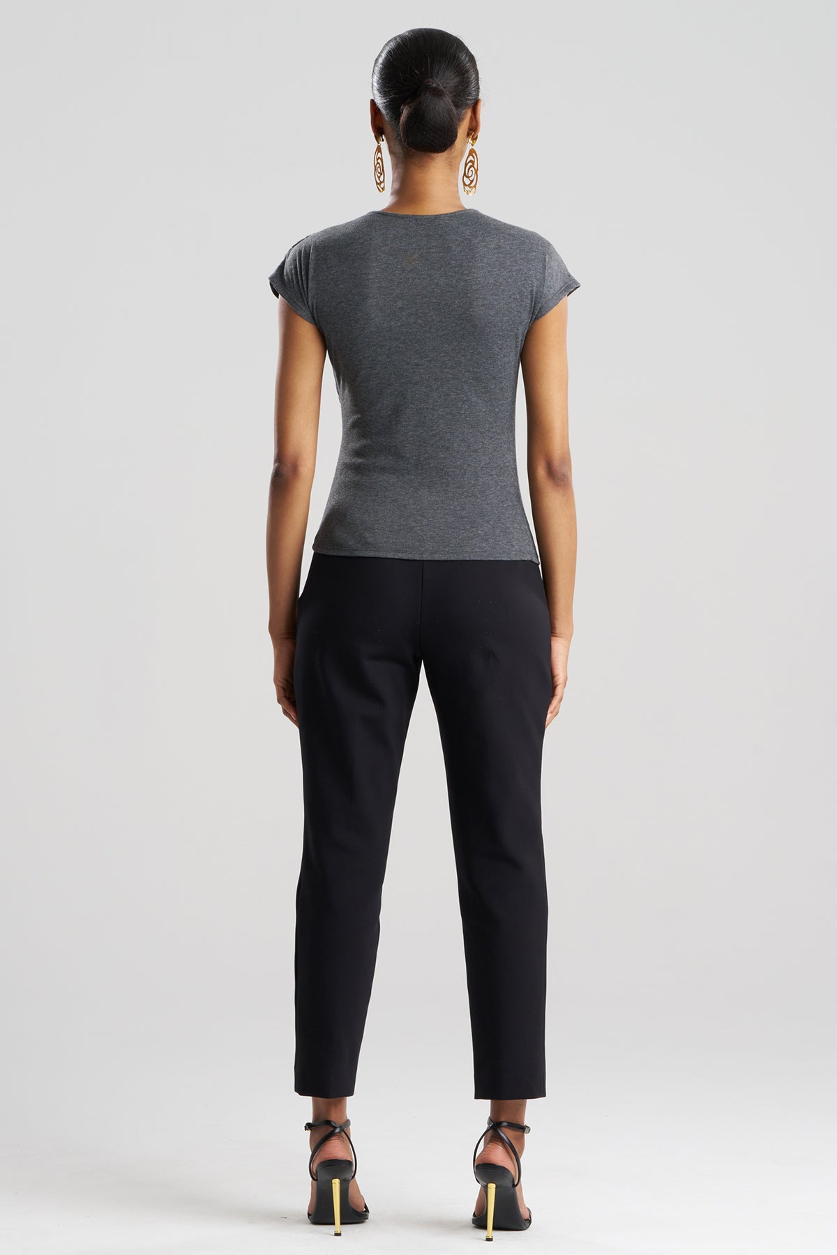 Layering Jersey Rouched Cap Sleeve Top