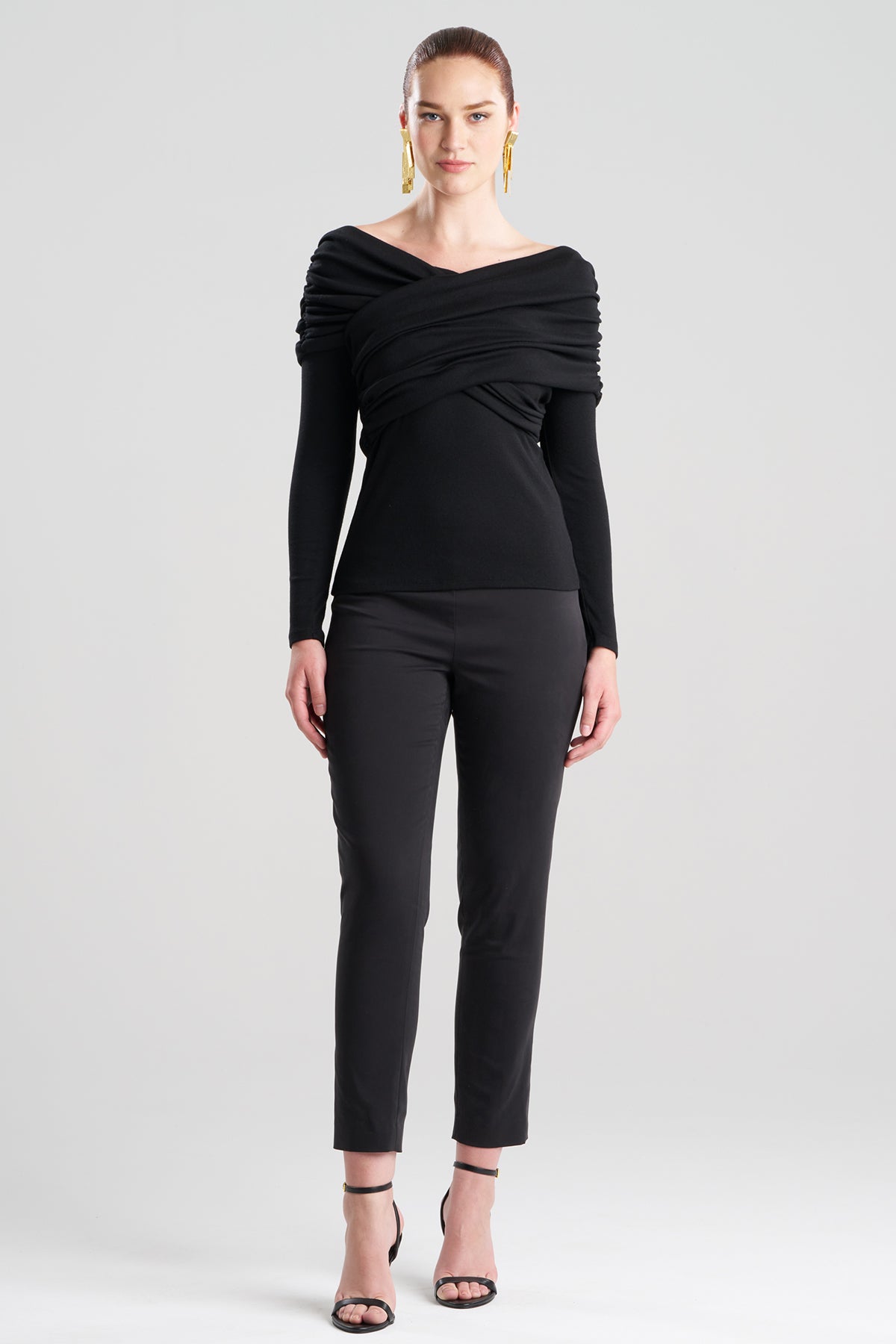 Layering Jersey Rouched Long Sleeve Top