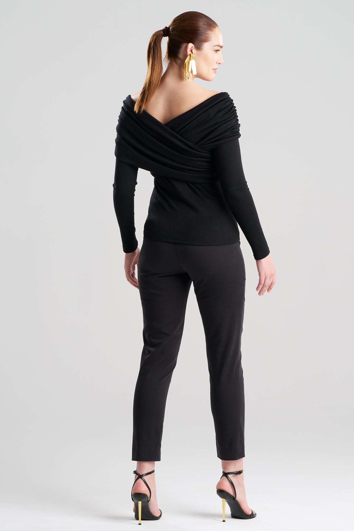 Layering Jersey Rouched Long Sleeve Top