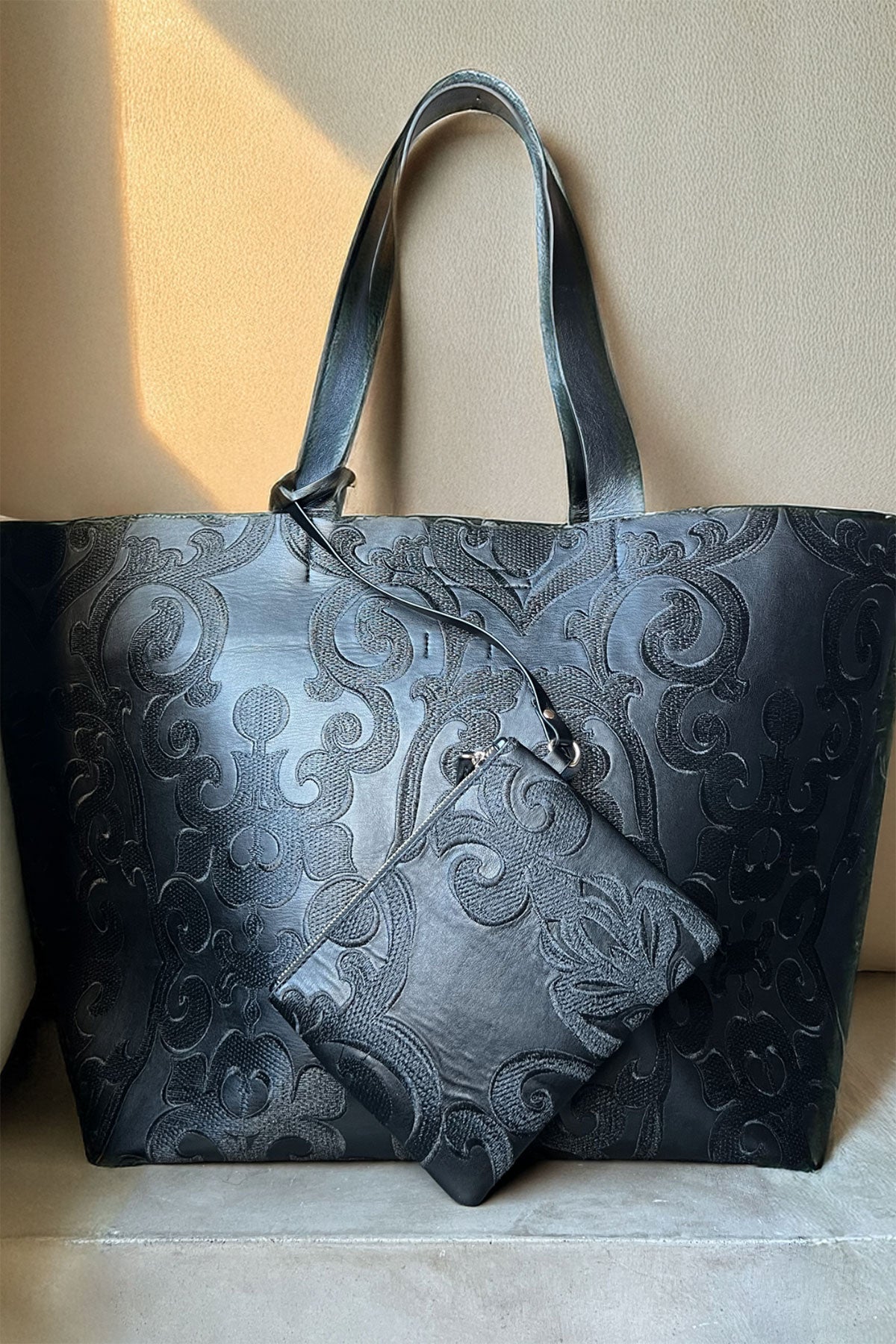Leticia Embroidery Large Tote Bag
