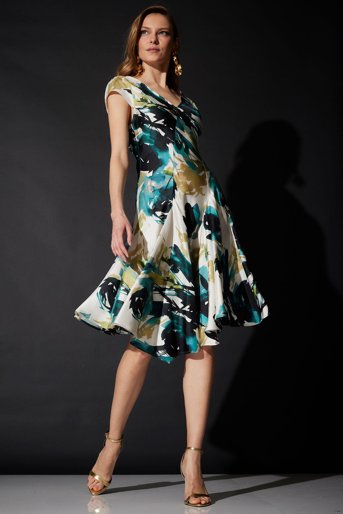 Mira Silk Twill Asymmetric Dress