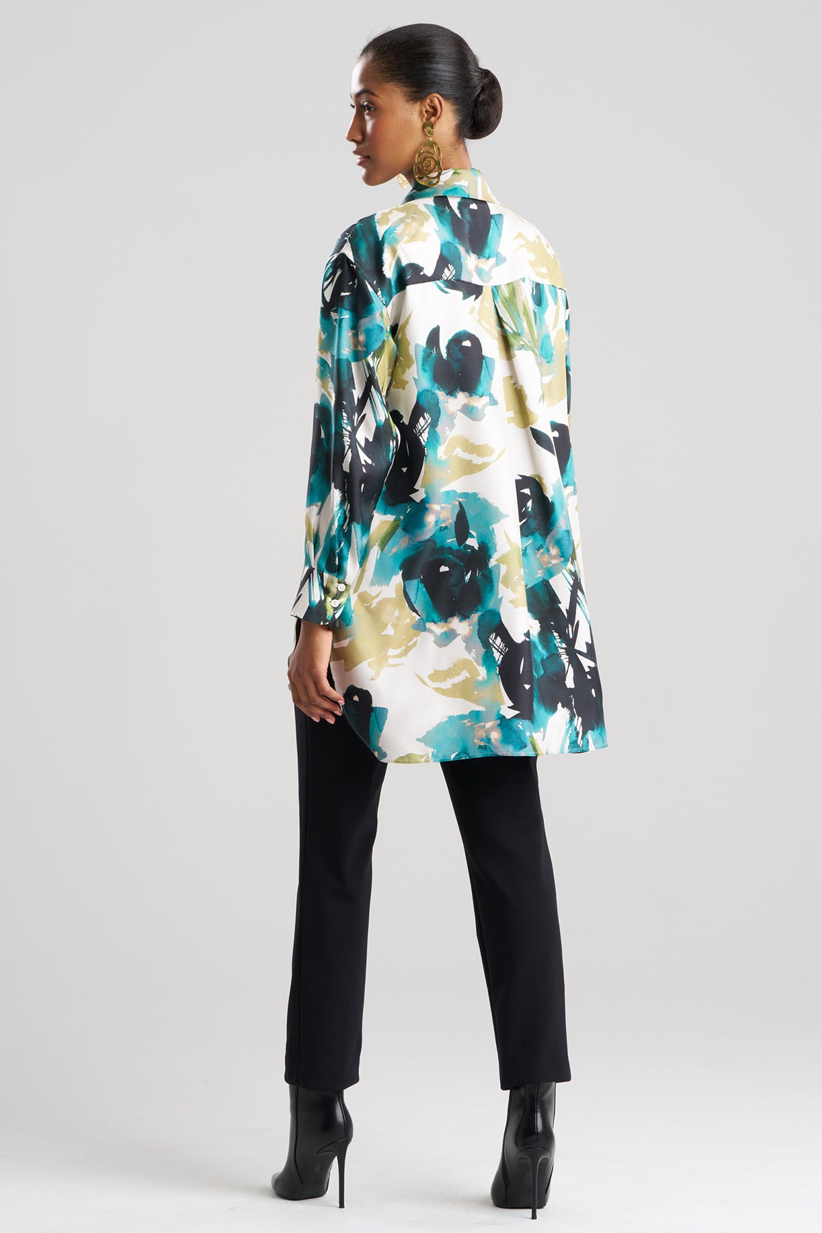 Mira Silk Twill Oversized Shirt