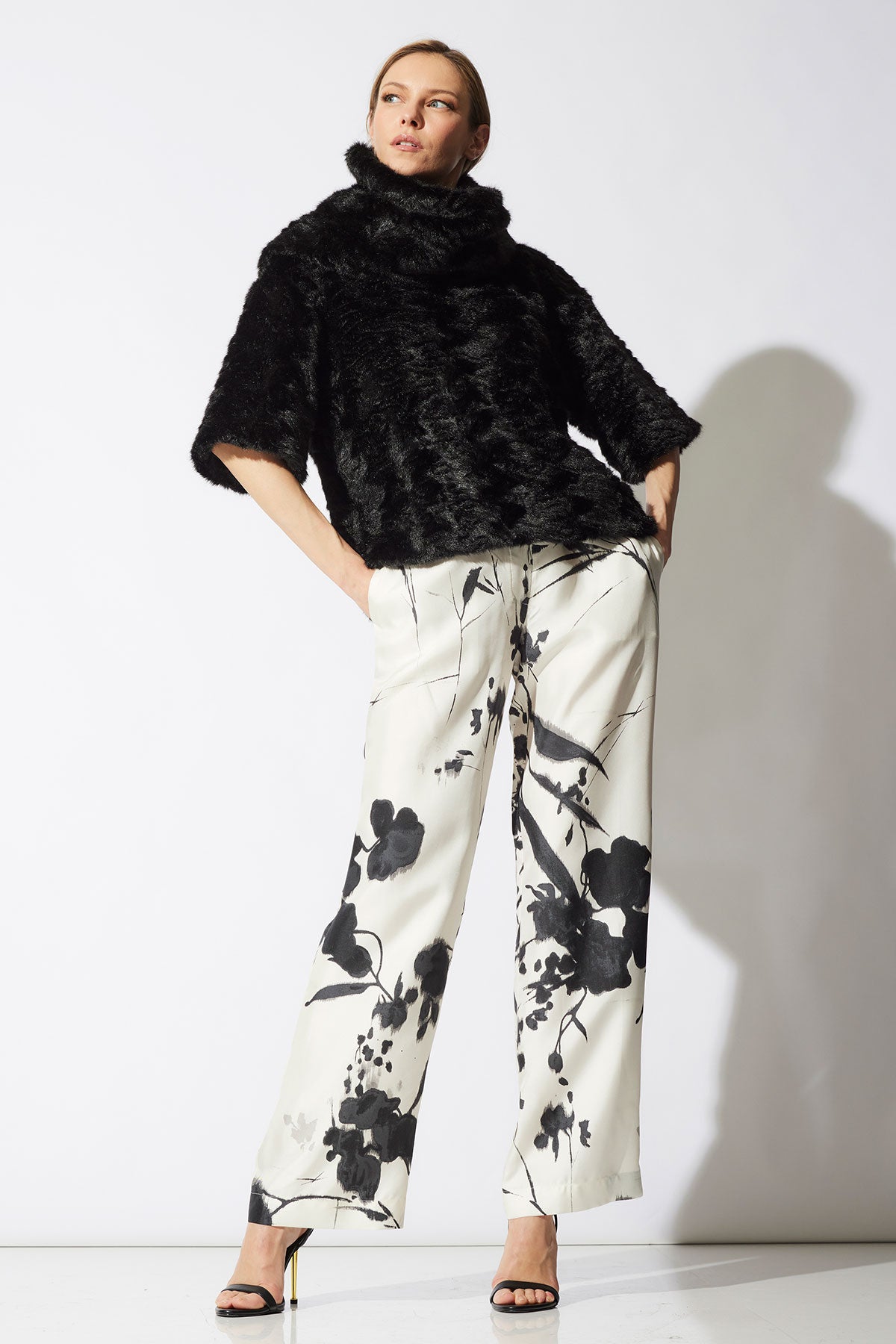 Nara Silk Twill Drawstring Pants