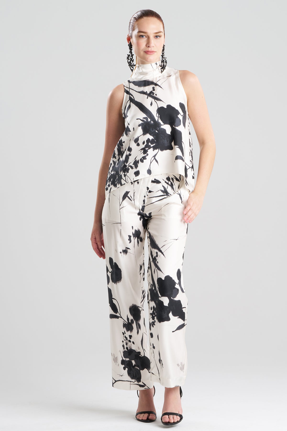 Nara Silk Twill Halter Scarf Top