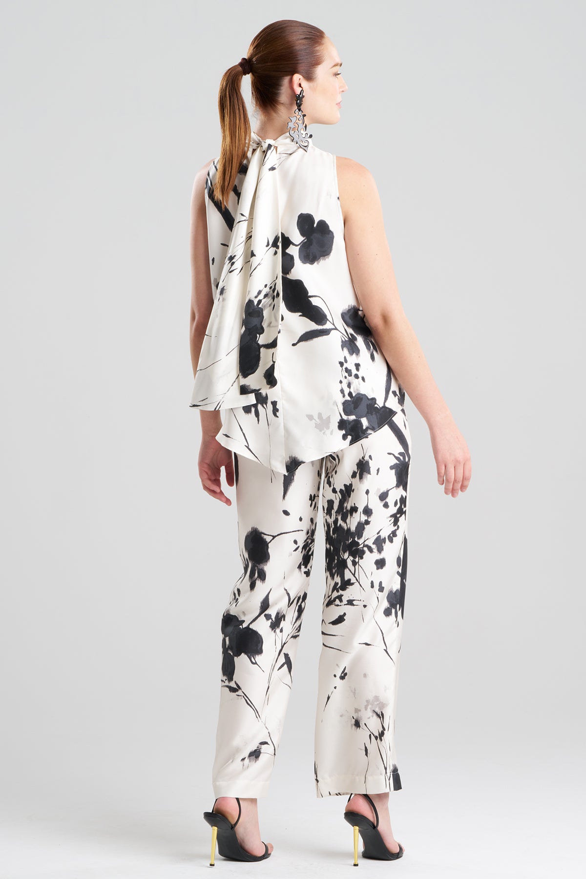 Nara Silk Twill Halter Scarf Top