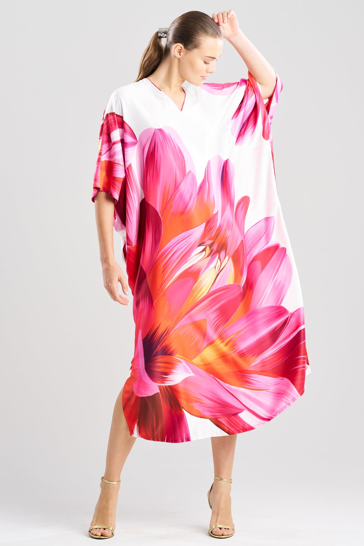 Palau Printed Charmeuse Caftan