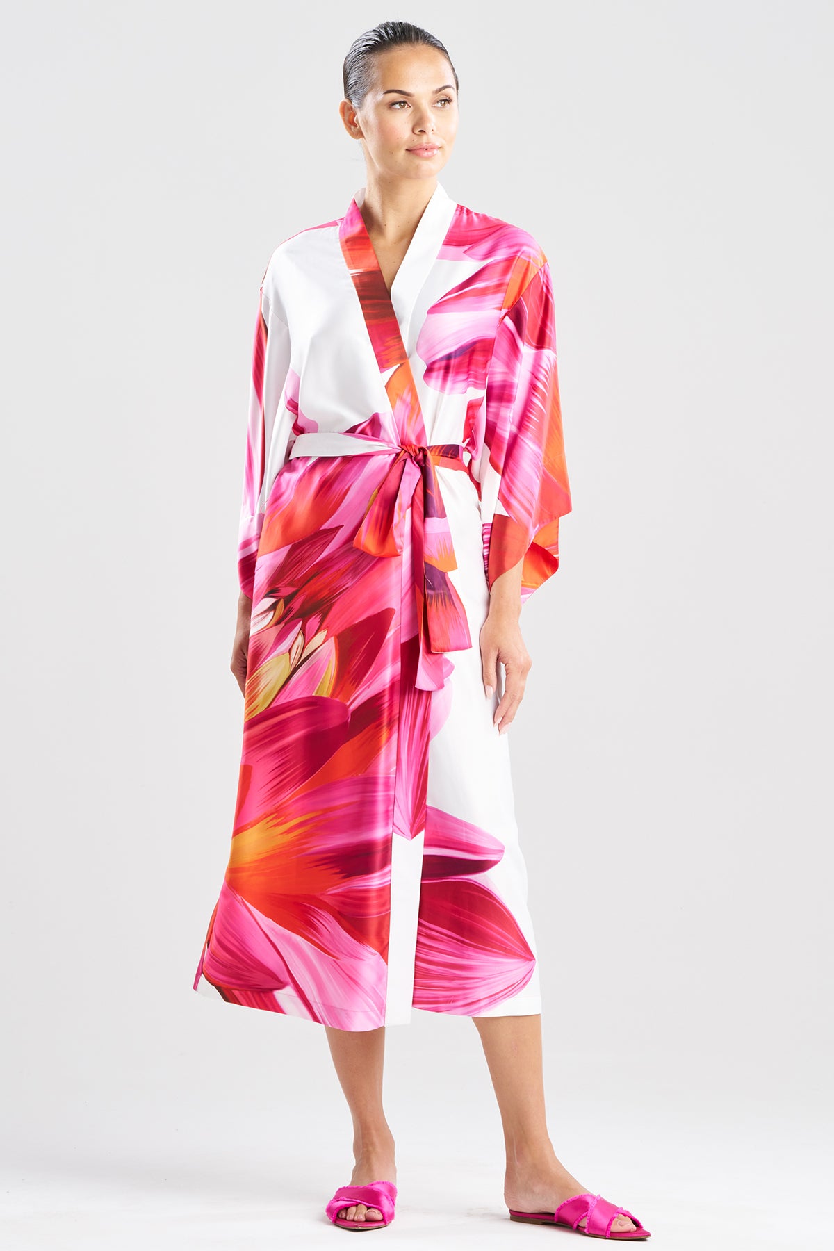 Palau Printed Charmeuse Robe