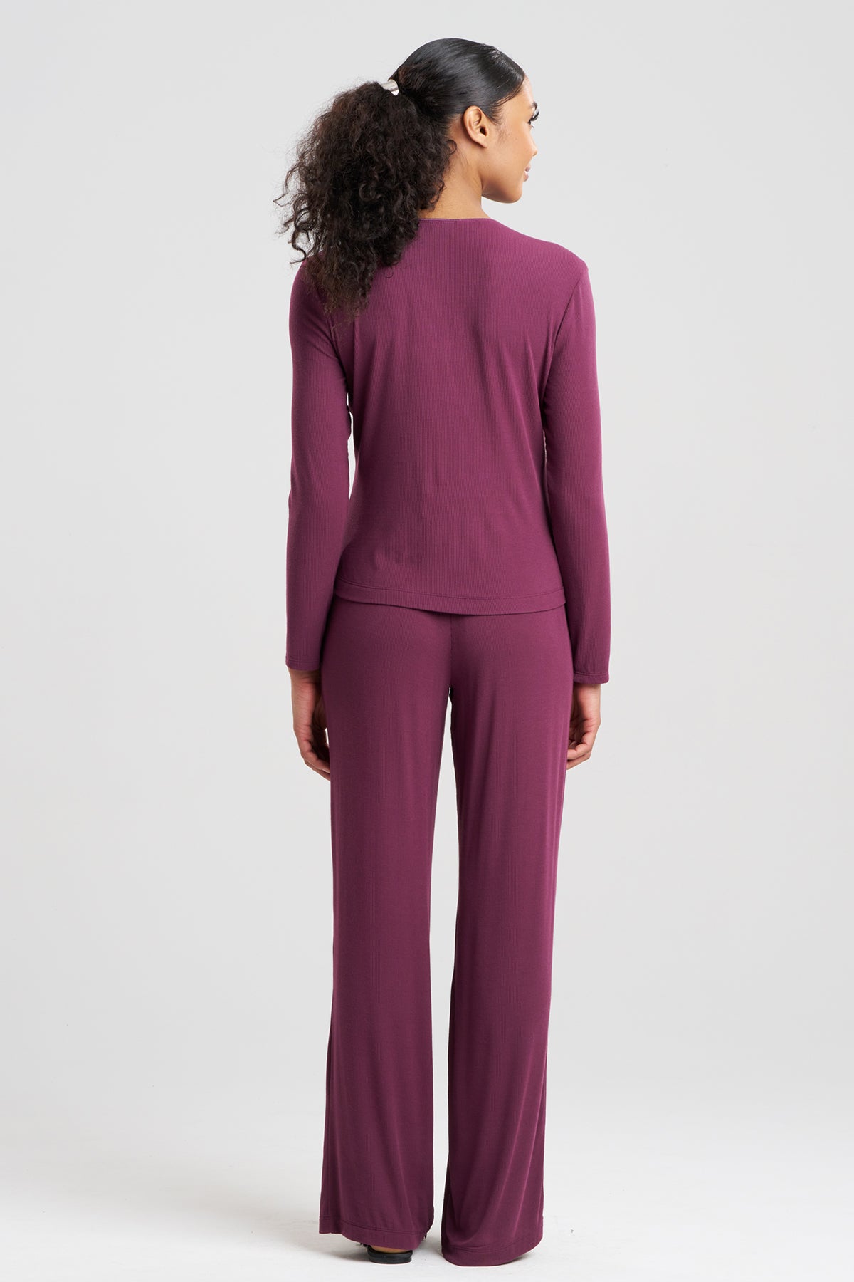 Rib Essentials V-Neck Long Sleeve PJ