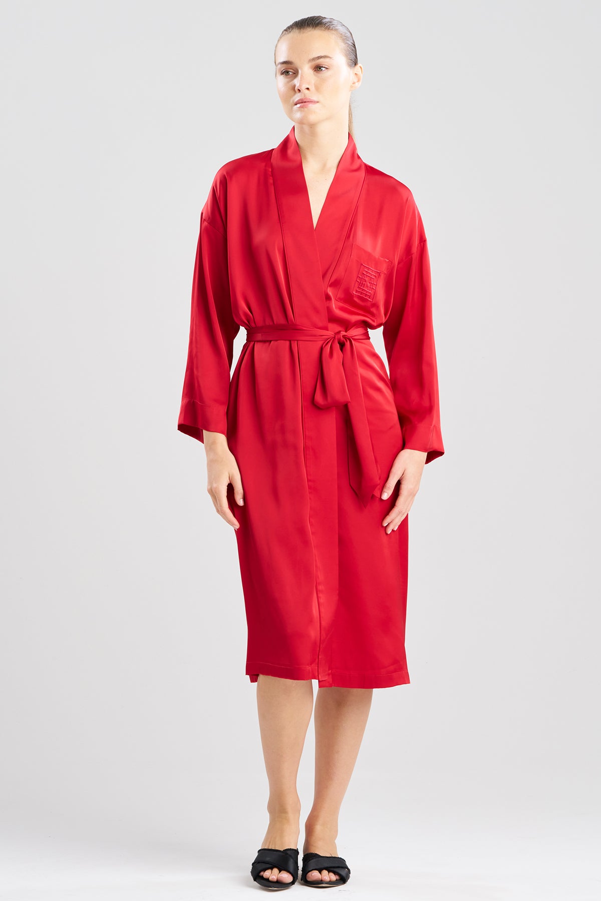 Satin Essentials Embroidered Robe