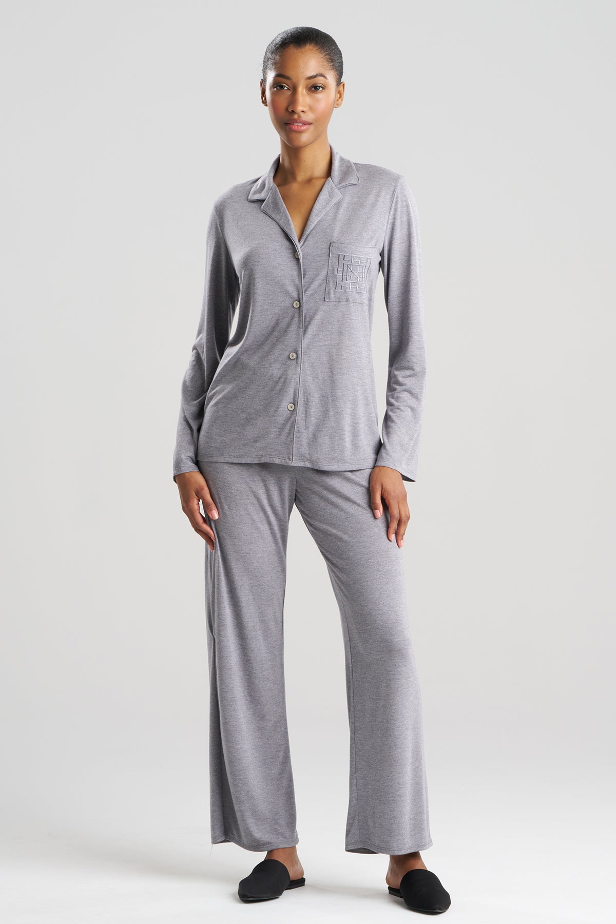 Shangri-La Embroidered TENCEL™ Notch PJ