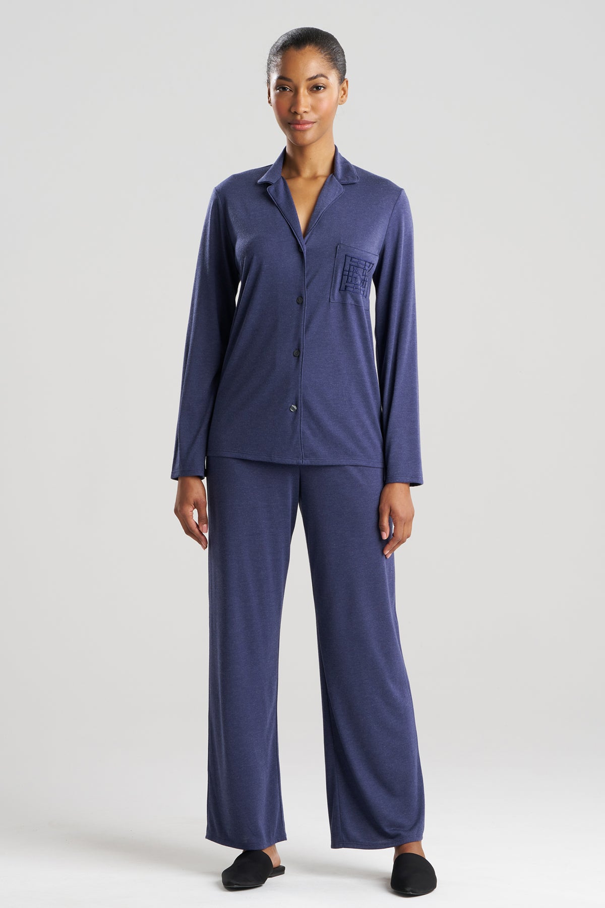 Shangri-La Embroidered TENCEL™ Notch PJ