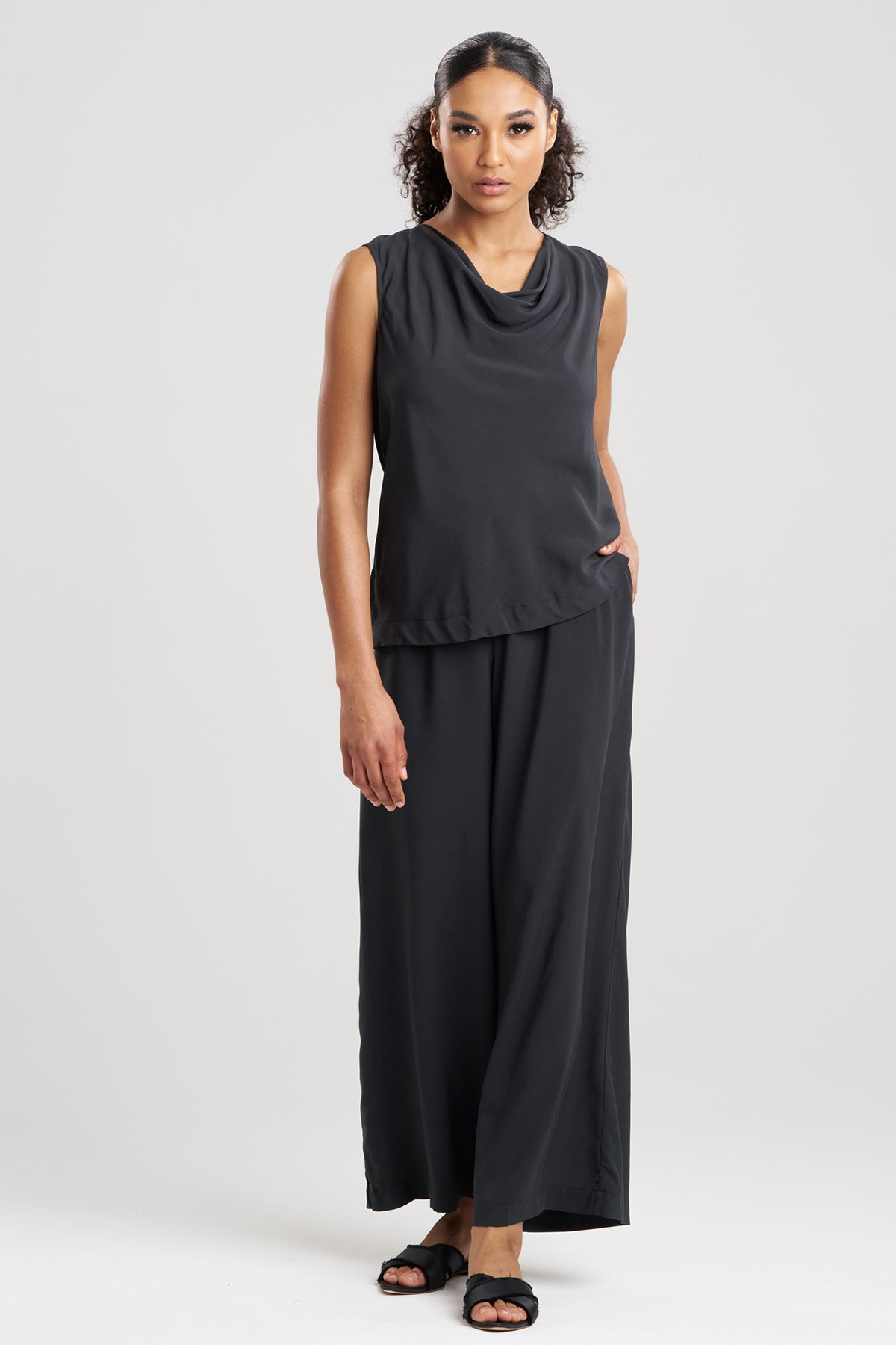 Sleek Silk Modal Cowl Top PJ