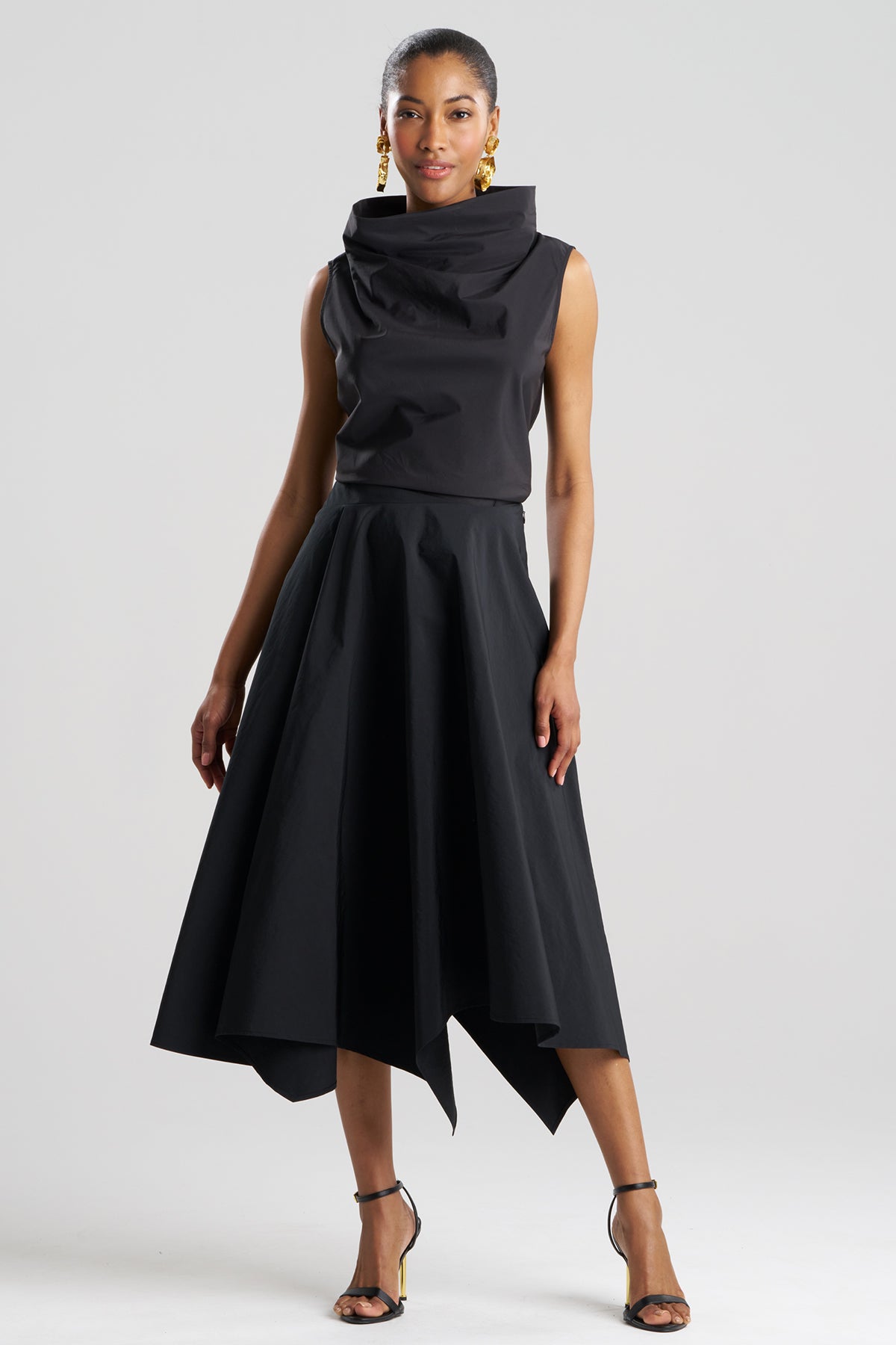 Taffeta Origami Maxi Skirt