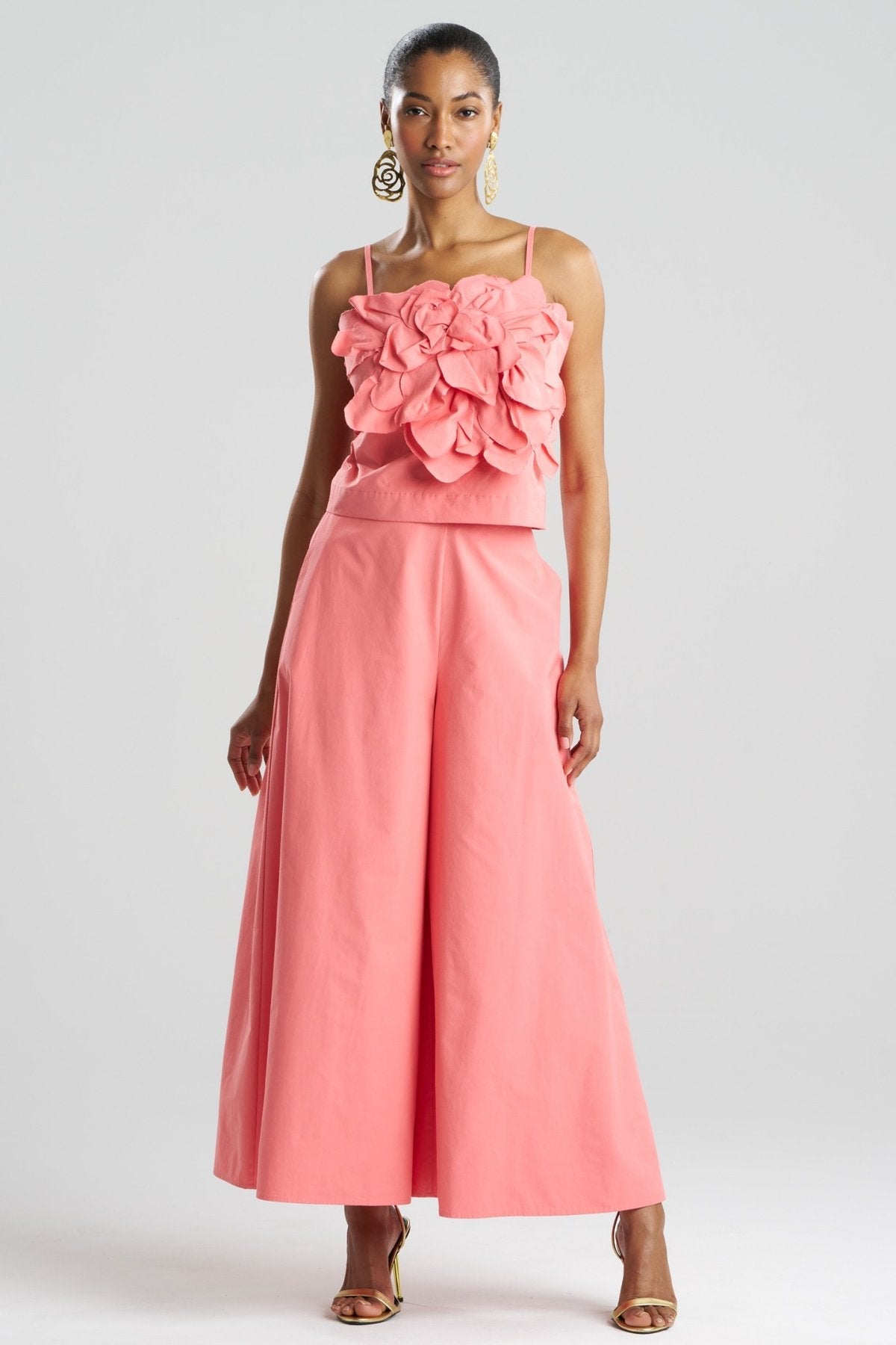 Tech Cotton Taffeta Embroidered Cami