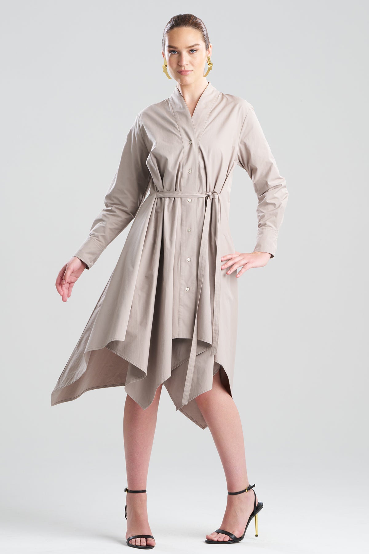 Tech Cotton Taffeta Handkerchief Dress
