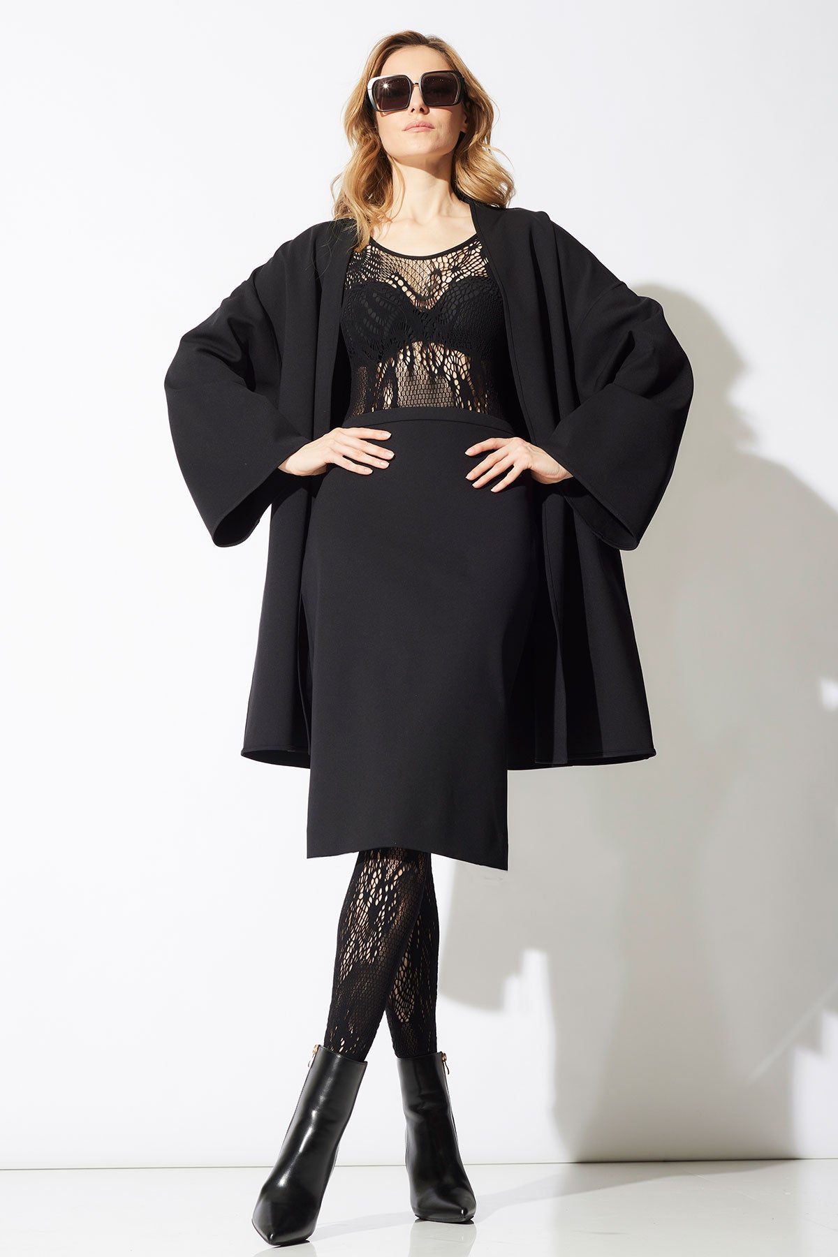 Techno Crepe Pencil Skirt
