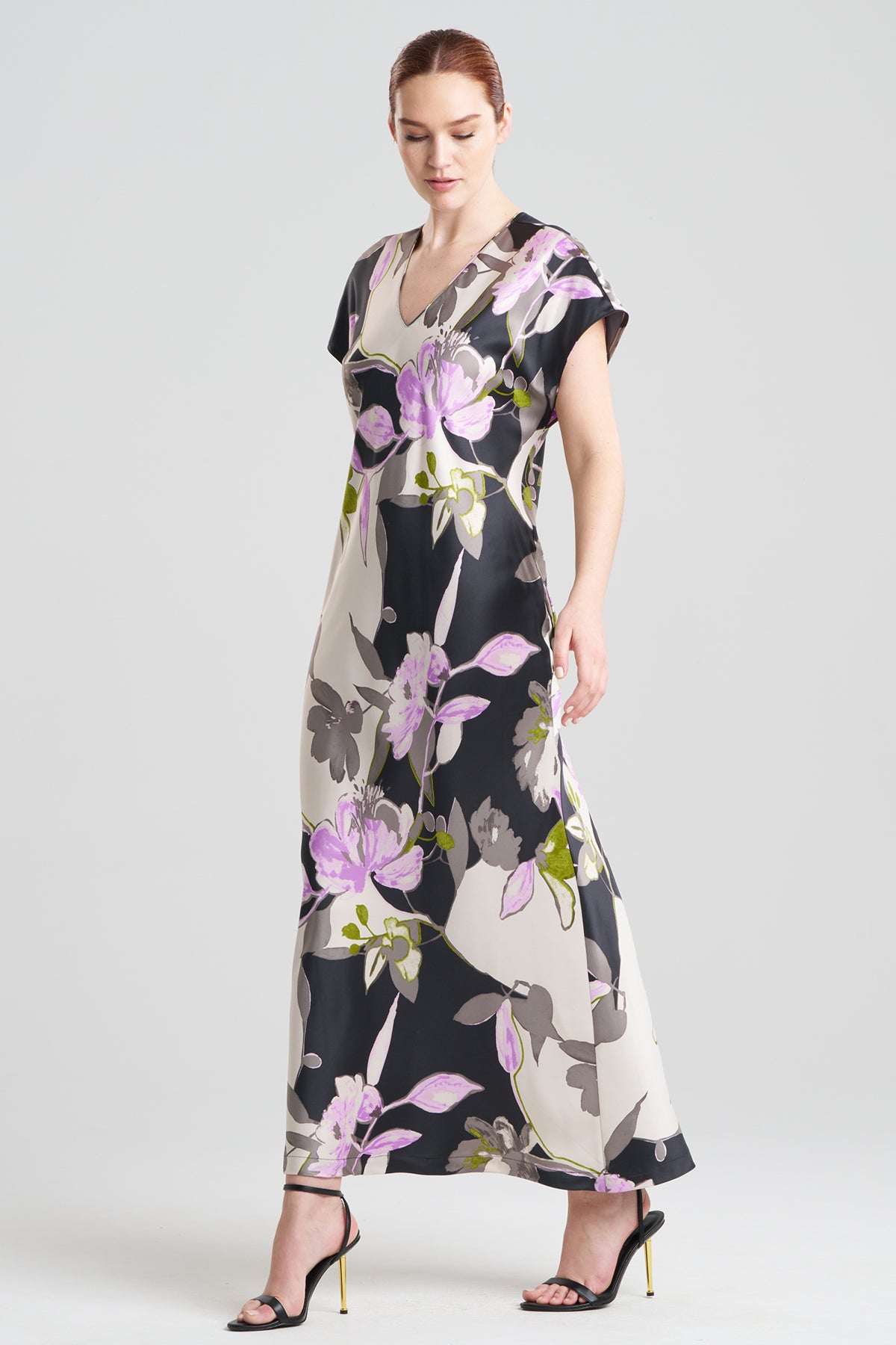 Tsubaki Satin Short Sleeve Caftan