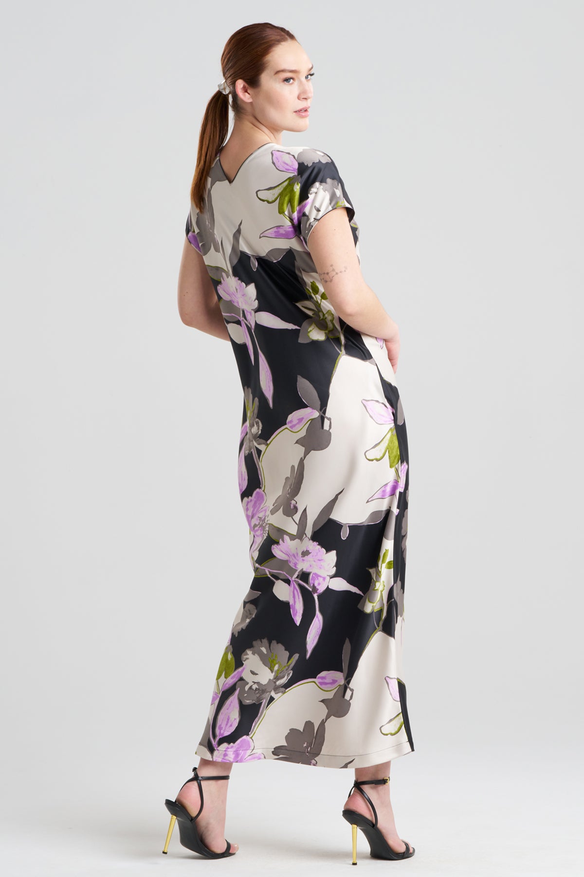 Tsubaki Satin Short Sleeve Caftan