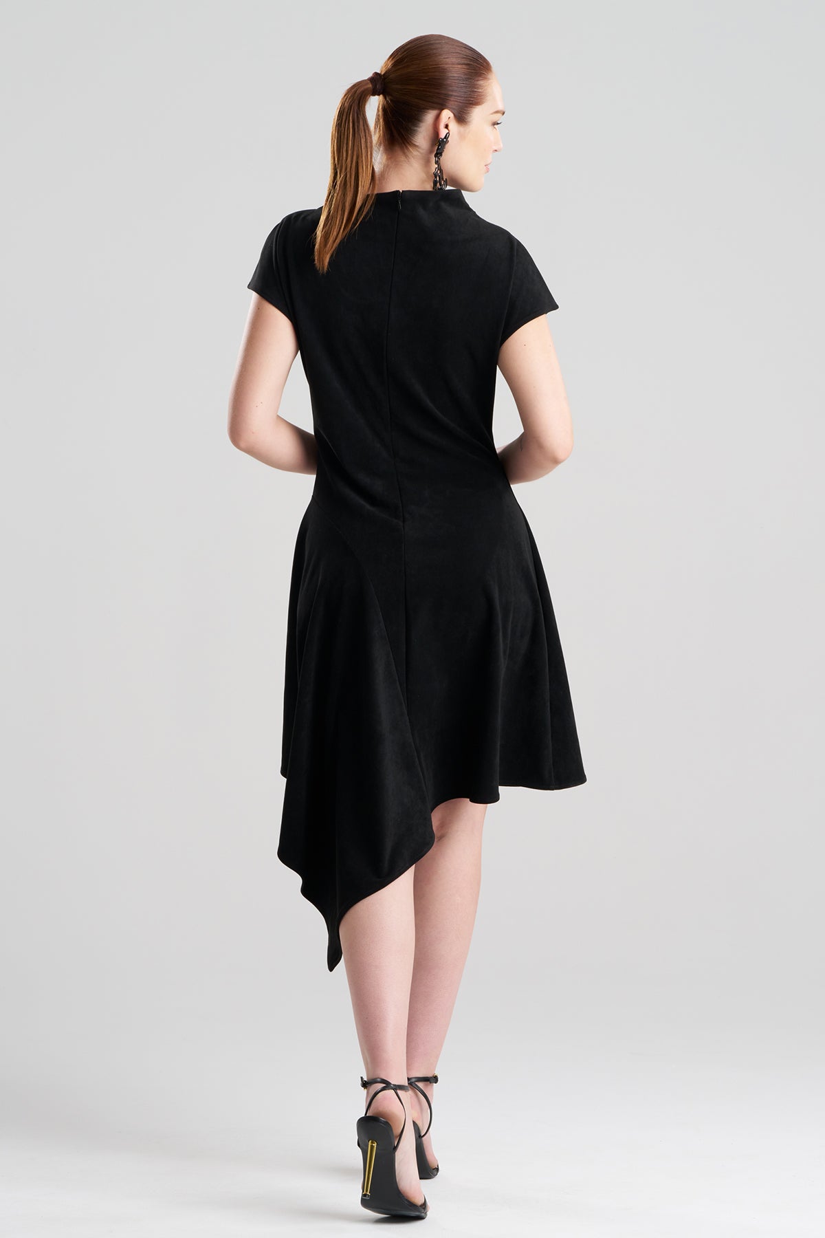 Vegan Luxe Suede Asymmetric Dress