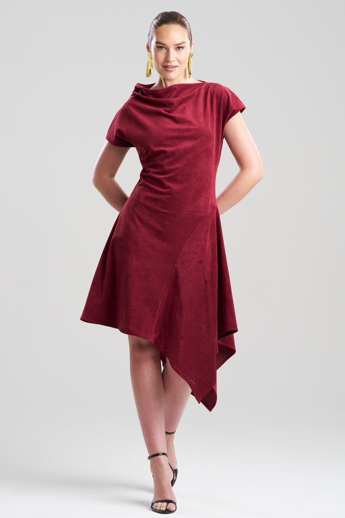Vegan Luxe Suede Asymmetric Dress